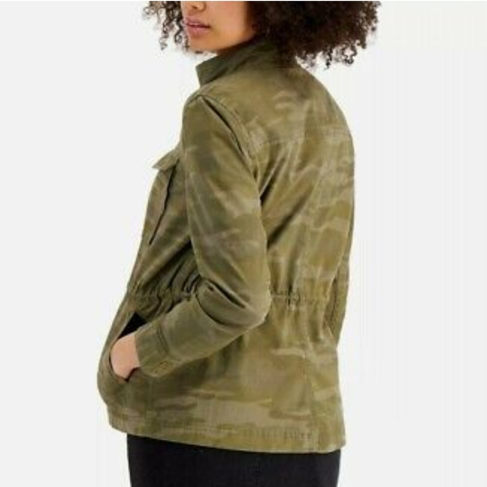 STYLE & CO, Womens, Sz. S, Petite, Olive Green, Military Style, Jacket, Coat - Picture 3 of 16